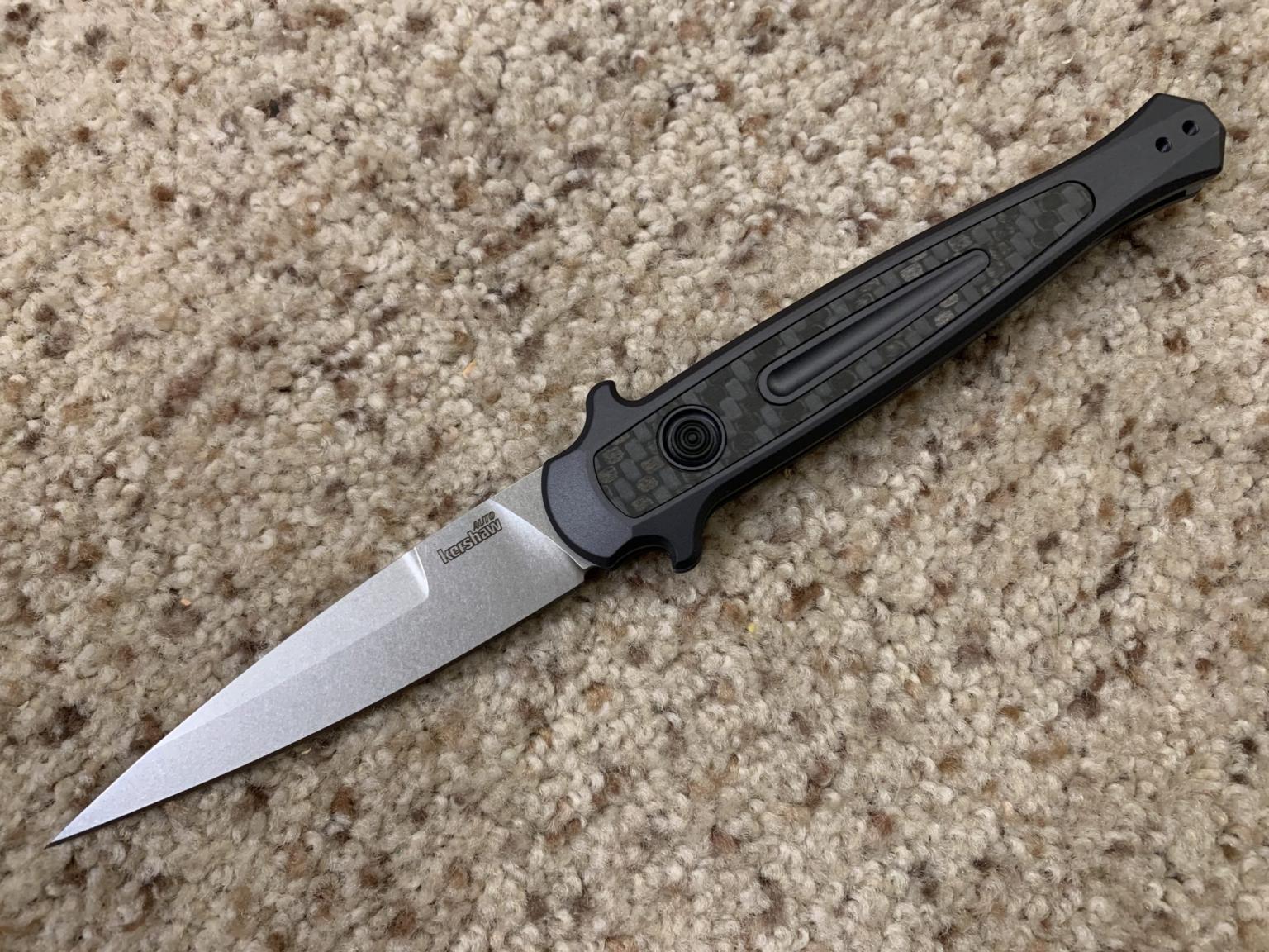 A Kershaw 7150 Launch 8 Gray / CF New in Box - KershawGuy.com