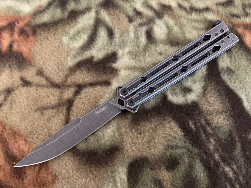 Kershaw Balisong Butterfly Knife Lucha 5150BW Blackwashed Finish Made