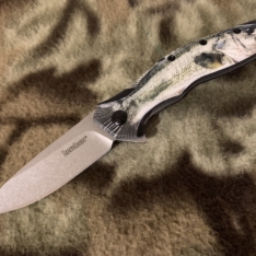 Kershaw Shoreline Bass Stonewashed Blade Assisted 1845bass New in Box